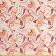 thumbnail image 1 of Ambesonne Abstract Fabric by the Yard Upholstery, Pastel Retro Swirls, 3 Yards, Multicolor, 1 of 4