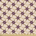 thumbnail image 1 of Ambesonne Abstract Fabric by the Yard Upholstery, Purple Tone Star Shapes, 1 Yard, Pale Peach Quartz, 1 of 5