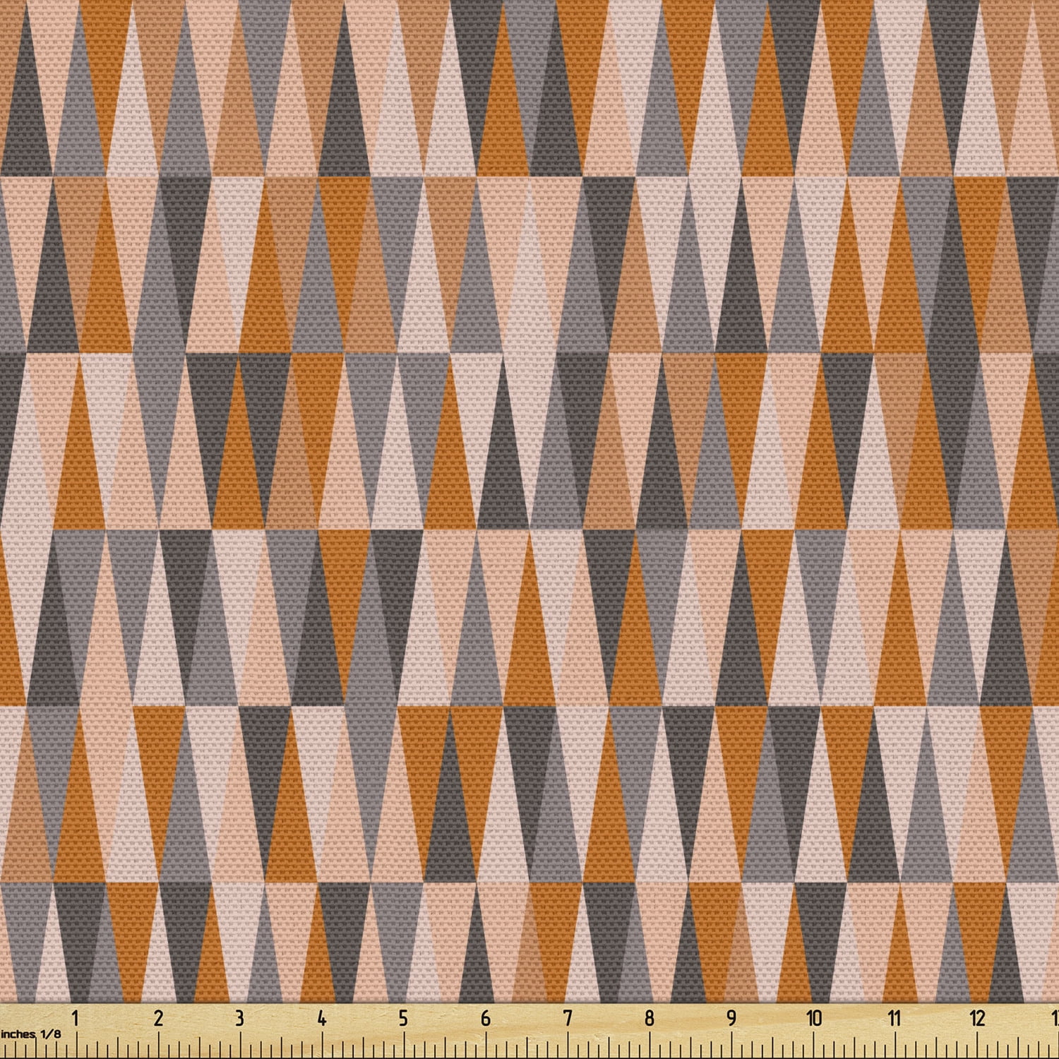 Abstract Fabric by the Yard, Print of Long Triangular Shapes Sharp and ...