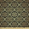 thumbnail image 1 of Ambesonne Abstract Fabric by the Yard Upholstery, Oriental Damask Motifs, 1 Yard, Charcoal Grey Almond, 1 of 5
