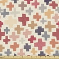 thumbnail image 1 of Abstract Fabric by the Yard, Repetitive Hand Drawn Plus Symbol Motifs on Creme Backdrop Pattern, Upholstery Fabric for Dining Chairs Home Decor Accents, Eggshell and Multicolor by Ambesonne, 1 of 5