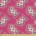 thumbnail image 1 of Abstract Fabric by the Yard, Repetitive Retro Print of 90's Style Modern Elements, Decorative Upholstery Fabric for Chairs & Home Accents, Hot Pink Eggplant by Ambesonne, 1 of 5