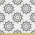 thumbnail image 1 of Abstract Fabric by the Yard, Repetitive Symmetry Reflection Like Motifs Pattern on Plain Backdrop, Upholstery Fabric for Dining Chairs Home Decor Accents, White and Charcoal Grey by Ambesonne, 1 of 5