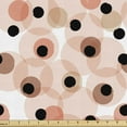 thumbnail image 1 of Ambesonne Abstract Fabric by the Yard Upholstery, Round Intricate Shapes, 10 Yards, Pale Rust Charcoal Grey, 1 of 5