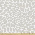 thumbnail image 1 of Ambesonne Abstract Fabric by the Yard Upholstery, Spiraling Waving Shapes, 1 Yard, Pale Tan White, 1 of 5