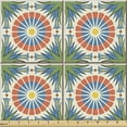 thumbnail image 1 of Ambesonne Abstract Fabric by the Yard Upholstery, Traditional Mosaic Art, 1 Yard, Cream Peacock Green, 1 of 5