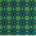 thumbnail image 1 of Ambesonne Abstract Fabric by the Yard Upholstery, Tribal Geometric Pattern, 3 Yards, Green and Petrol Blue, 1 of 4