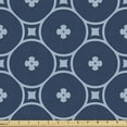 thumbnail image 1 of Ambesonne Abstract Fabric by the Yard Upholstery, Mini Flowers and Circles, 5 Yards, Night Blue, 1 of 5