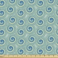 thumbnail image 1 of Ambesonne Abstract Fabric by the Yard Upholstery, Traditional Swirls Graphic, 10 Yards, Sea Blue and Pale Green, 1 of 5