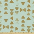 thumbnail image 1 of Ambesonne Abstract Fabric by the Yard Upholstery, Grunge Murky Triangles, 5 Yards, Pale Brown and Mint Green, 1 of 5