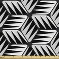 thumbnail image 1 of Ambesonne Abstract Fabric by the Yard Upholstery, Irregular Pointy Shapes, 2 Yards, Charcoal Grey and Pearl, 1 of 5