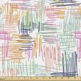 thumbnail image 1 of Ambesonne Abstract Fabric by the Yard Upholstery, Random Scribbles Strokes, 1 Yard, Multicolor, 1 of 5