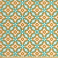 thumbnail image 1 of Abstract Fabric by the Yard Upholstery, Retro Geometric Pattern of Intersecting Shapes Design, Decorative Fabric for DIY and Home Accents, 2 Yards, Dark Seafoam Orange by Ambesonne, 1 of 2