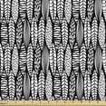 thumbnail image 1 of Abstract Fabric by the Yard Upholstery, Theme Monochromatic Illustration of Jungle Leaves Pattern, Decorative Fabric for DIY and Home Accents, Charcoal Grey White by Ambesonne, 1 of 5