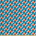 thumbnail image 1 of Abstract Fabric by the Yard Upholstery, Triangles Geometrical Tones Diagonal Illustraiton, Decorative Fabric for DIY and Home Accents, Sea Blue Magenta by Ambesonne, 1 of 5