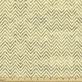thumbnail image 1 of Abstract Fabric by the Yard Upholstery, Zigzag Stripes Chevron Classic Geometric Horizontal Lines Art Design, Decorative Fabric for DIY and Home Accents, Dark Yellow and White by Ambesonne, 1 of 5