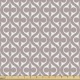 thumbnail image 1 of Ambesonne Abstract Fabric by the Yard Upholstery, Floral Elements and Lines, 5 Yards, White Warm Taupe, 1 of 5