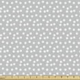 thumbnail image 1 of Ambesonne Abstract Fabric by the Yard Upholstery, Vintage Classic Polka Dots, 1 Yard, Pale Grey and White, 1 of 5