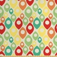 thumbnail image 1 of Abstract Fabric by the Yard, Vintage Rainbow Colored Geometric Shapes in Various Sizes Nostalgic Backdrop Print, Upholstery Fabric for Dining Chairs Home Decor Accents, Multicolor by Ambesonne, 1 of 4