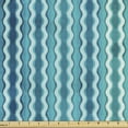 thumbnail image 1 of Ambesonne Abstract Fabric by the Yard Upholstery, Wavy Stripe Pattern, 1 Yard, Aqua Blue Turquoise, 1 of 5