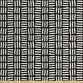 thumbnail image 1 of Ambesonne Abstract Fabric by the Yard Upholstery, Modern Art Style Stripes, 5 Yards, Black and White, 1 of 4