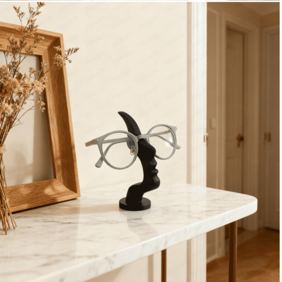 Abstract Face Design Eyeglass Holder & Sunglasses Storage Rack - 3D Printed Artistic Decor For Home, Glasses Organizer For Men Women