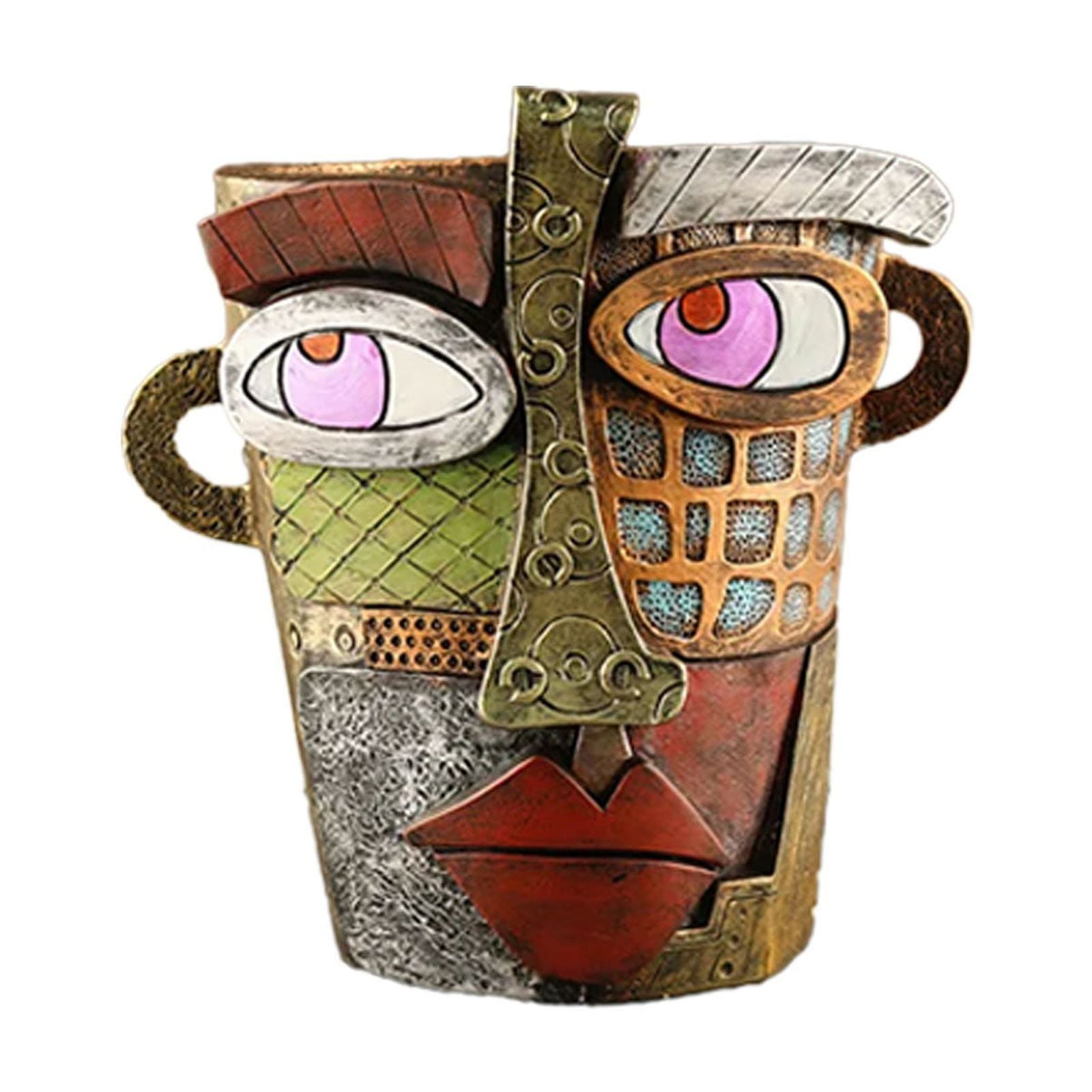 Abstract Face Flower Pot Brutalist Beauty Face Flower Pot Ornaments