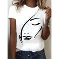 thumbnail image 1 of Abstract Face Line Art Tee, 1 of 3