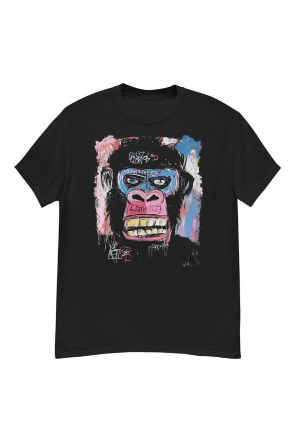 Abstract Face Monkey Gorilla Pop Art Graffiti Colorful Graphic TShirt,for unisex up to size 5XL