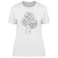 thumbnail image 1 of Abstract Face With Flowers T-Shirt Women -Image by Shutterstock, Female Large, 1 of 2