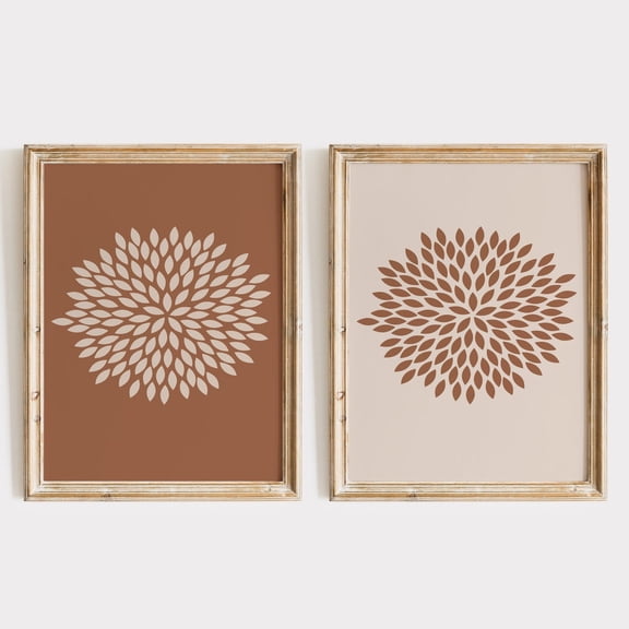 Abstract Fall Art Autumn Wall Art Seasonal Art Autumn Decor Set 2 Stretched Canvas 16x24