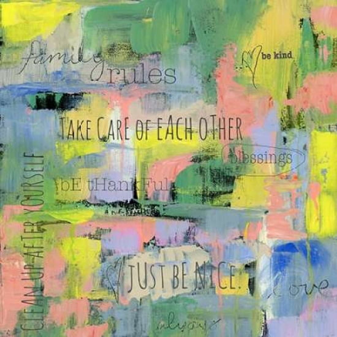 Abstract Family Rules Canvas Art - Pamela J Wingard (24 x 24)