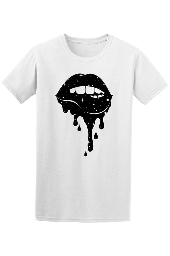 Abstract Fantasy Biting Lips T-Shirt Men -Image by Shutterstock, Male Small