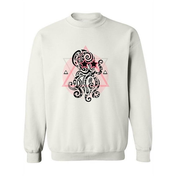 Abstract Fashion Octopus Sweatshirt Women -Image by Shutterstock, Female Large