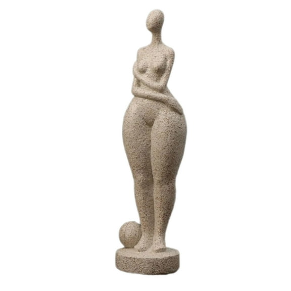 Abstract Fat Woman Figure Ornament Sandstone Resins Art Lady Sculpture for Enhancing Aesthetic Appeal in Any Space