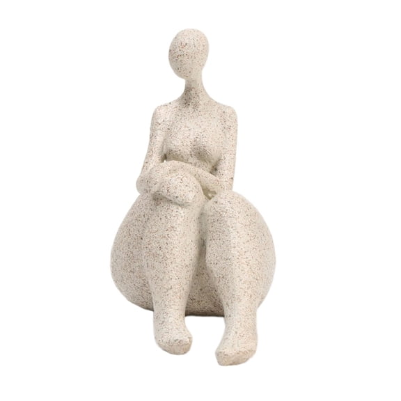Abstract Fat Woman Figurine Sculpture Modern Homes Decors Sandstone Resins Statue for Living Room or Office Display