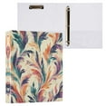 thumbnail image 1 of Abstract Feather Pattern 3 Ring Hardcover Binders 1.5in Round Rings for Letter-Size Folder Paper Organizer Pockets for Office Student Recipe, 1 of 9