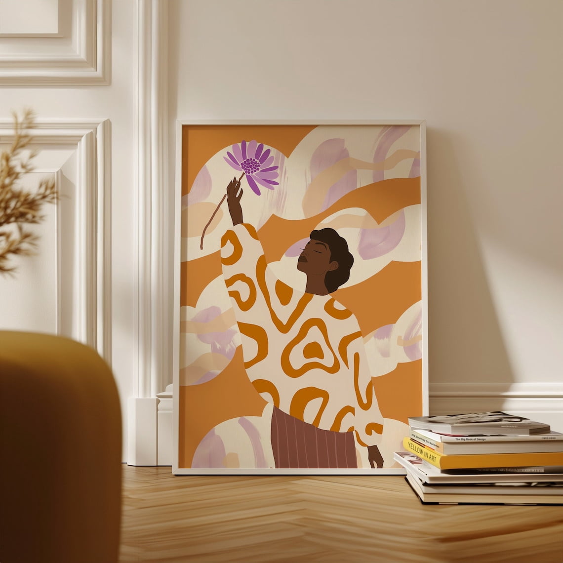 Abstract Female Figure Wall Art Print, Mid Century Modern Decor ...