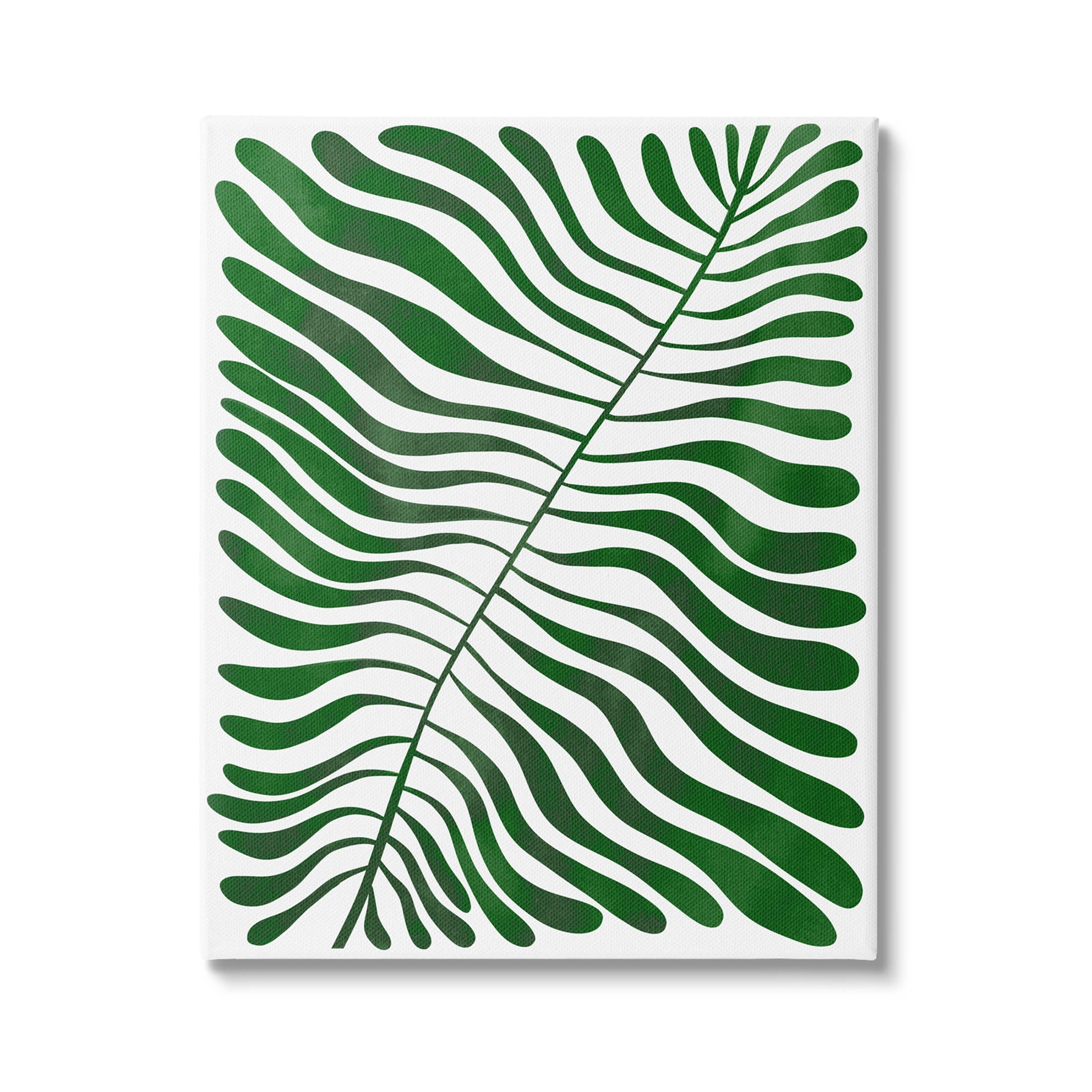 Abstract Fern Botanical Leaf Botanical & Floral Graphic Art Gallery Wrapped Canvas Print Wall Art