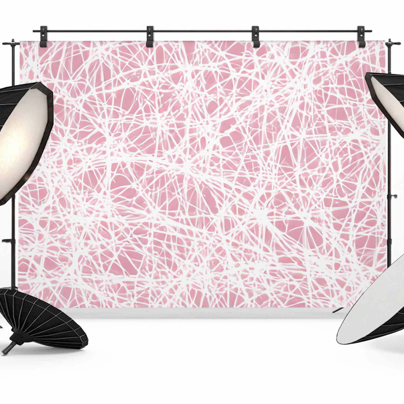 Abstract Fiber Line Backdrop for Photography, Spring Vibrant Pink White ...