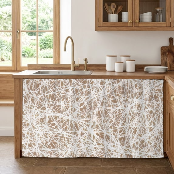 Abstract Fiber Line Cabinet Curtains 32