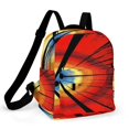 thumbnail image 1 of Abstract Fiery Radial Artwork Small Backpack Cute Mini Backpacks For Woman Lightweight Daypacks, 1 of 8
