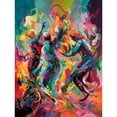 thumbnail image 1 of Abstract Figures Vibrant Dance Expression Unframed Wall Art Print Poster Home Decor Premium, 1 of 5