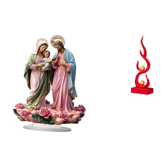 Abstract Fire Sculpture Acrylic Table Sign Resin Material Home Decor Ornament for Living Room Office