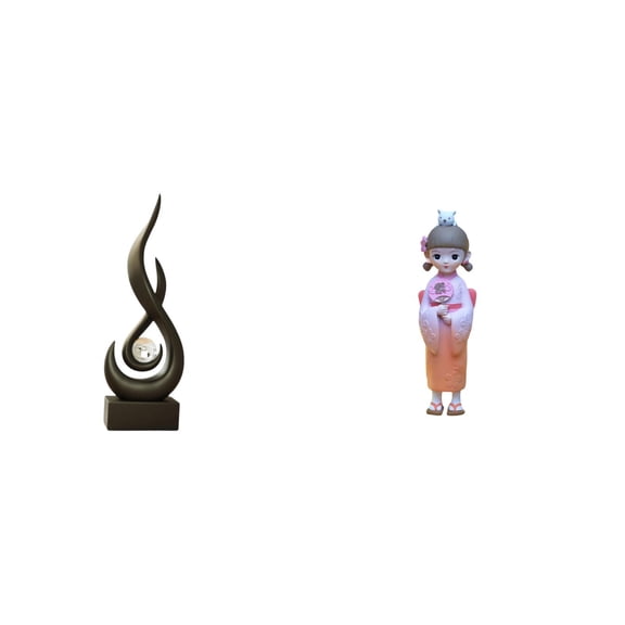 Abstract Fire Sculpture Art Statue Resin Material Home Decor Ornament for Living Room and Bedroom Display