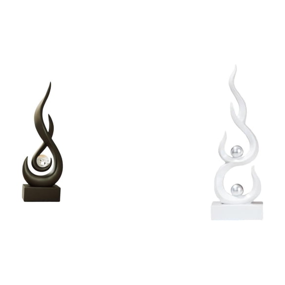 Abstract Fire Sculpture Modern Art Statue Resin Ornament Unique Flame Design for Living Room Desk Office Decor
