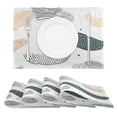 thumbnail image 1 of Abstract Fish Design Reversible Placemat Set of 4 Non Slip Coffee Mats 18x12 Inch for Dining, Kitchen, Coffee, 1 of 9