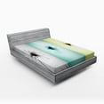 thumbnail image 1 of Ambesonne Abstract Fitted Sheet, Different Daisy Flower, Queen Size, Avocado Green Turquoise, 1 of 2