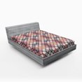 thumbnail image 1 of Abstract Fitted Sheet, Irish Vintage Fashion Tartan Motif Royal Lines Picture Print, Soft Decorative Fabric Bedding, Queen Size, Pale Pink Ivory Grey, by Ambesonne, 1 of 2