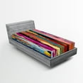 thumbnail image 1 of Abstract Fitted Sheet, Multicolored Expressionist Work of Art Vibrant Rainbow Design Tainted Pattern, Decorative Soft Bedding All-round Elastic Pocket, Twin Size, Multicolor, by Ambesonne, 1 of 1
